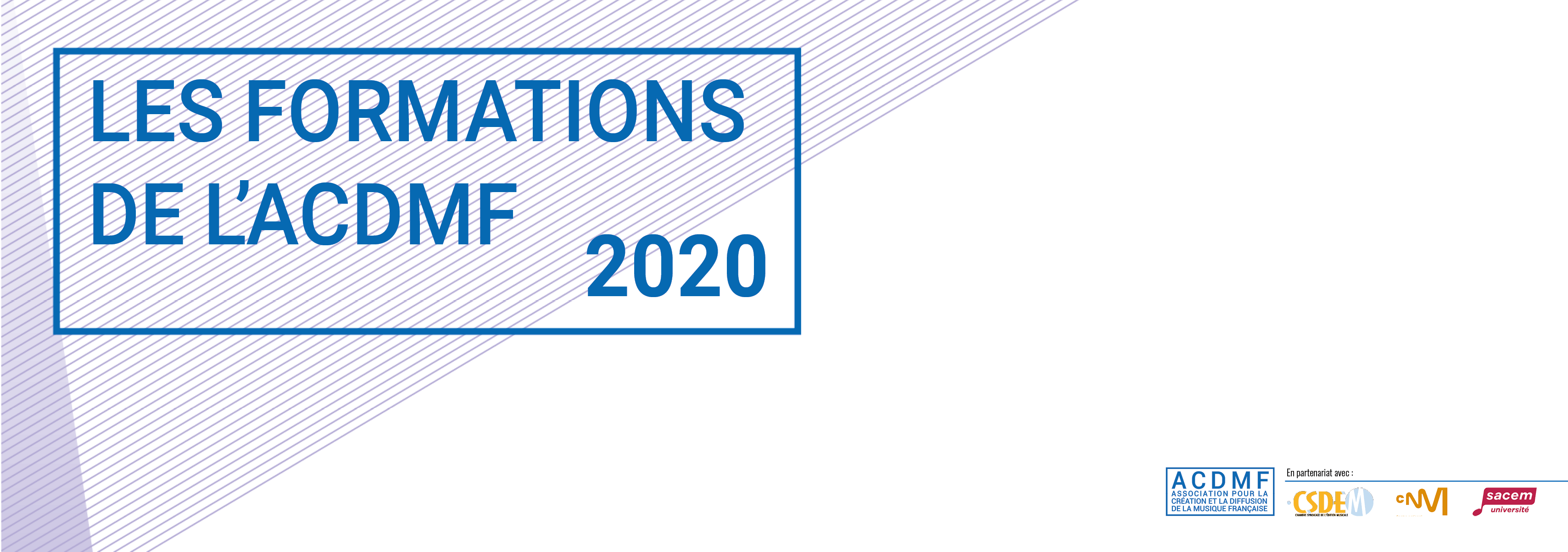 FORMATIONS 2020 - CSDEM - Chambre Syndicale de l'Edition Musicale