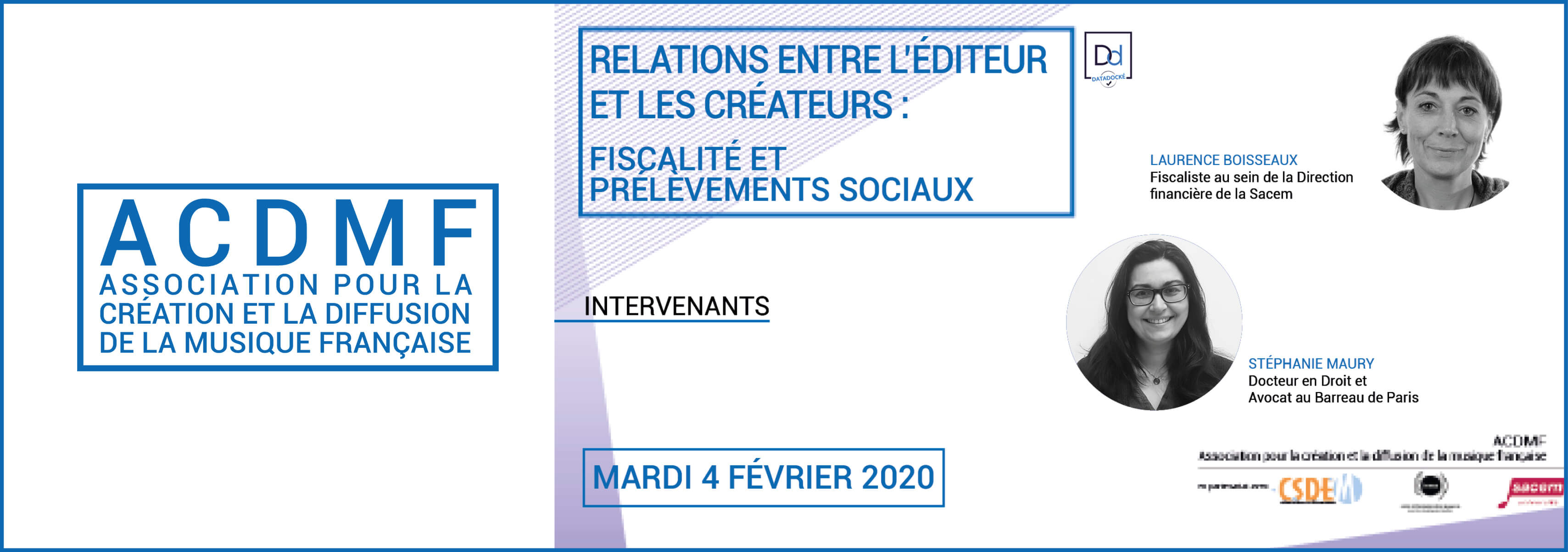 FORMATION/ «RELATIONS ENTRE L’ÉDITEUR ET LES CRÉATEURS : FISCALITÉ ET ...