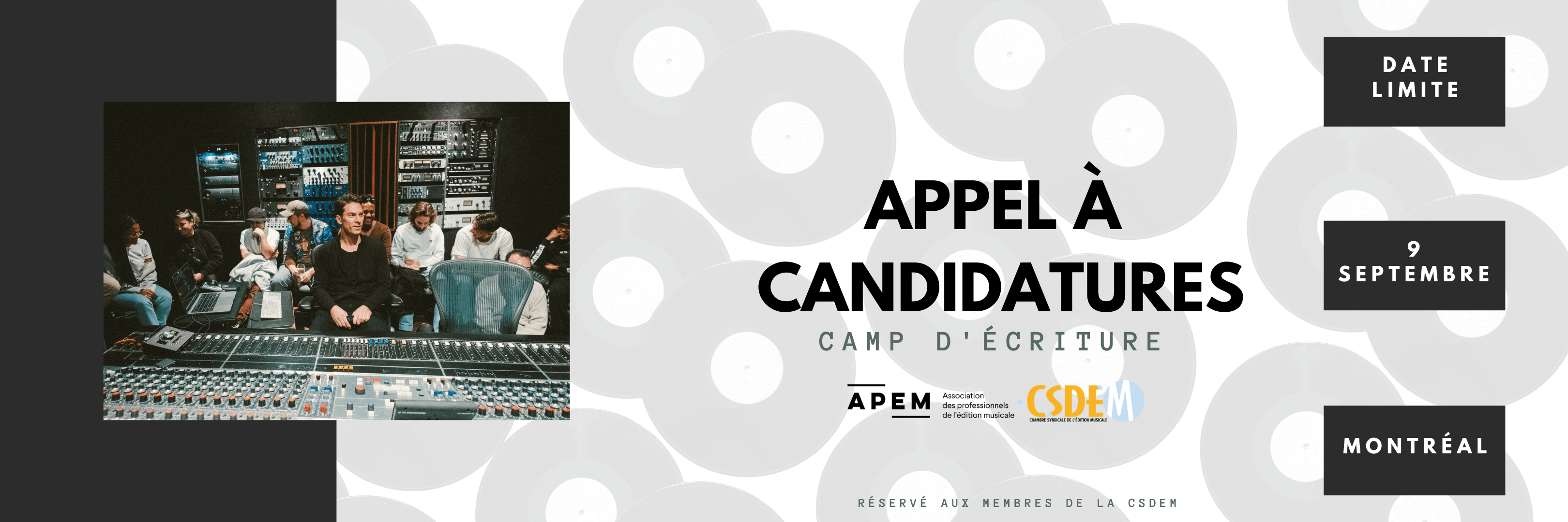 CAMP D'ÉCRITURE APEM X CSDEM - CSDEM - Chambre Syndicale de l'Edition ...